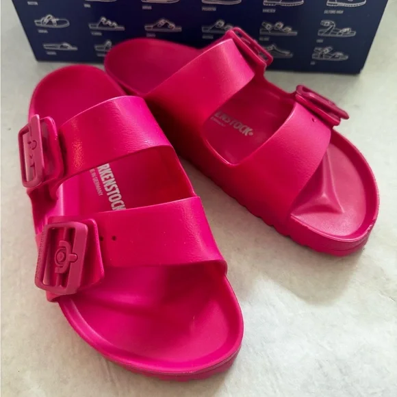 Birkenstock Beetfront Purple Arizona Slide Sandals New Size 7 - Picture 1 of 5